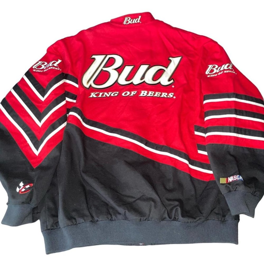 Chase Authentics Dale Earnhardt Budweiser King Of Beers NASCAR Jacket XL - Picture 2 of 4